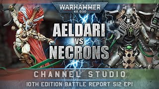 Craftworld Aeldari vs Necrons Warhammer 40K Battle Report 10th Edition 2000pts [upl. by Aidnyl]