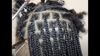 How to Knotless Box braids on Fine hair Beginner friendly [upl. by Nnahgaem]