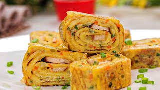 Egg Rolls Recipe By SooperChef Breakfast Recipe [upl. by Aicirtal]