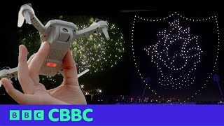 ULTIMATE Firework display with Drones  Blue Peter  CBBC [upl. by Einahpets]