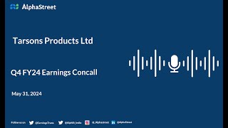 Tarsons Products Ltd Q4 FY202324 Earnings Conference Call [upl. by Clementi308]