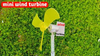 wind turbine working model for school project  mini wind turbine generator [upl. by Eecrad]