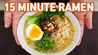 15 Minute Authentic RAMEN at Home Easy TANTANMEN [upl. by Kcarb808]