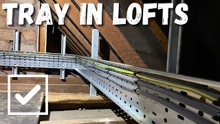 Tray work in a loft Domestic  Electrician [upl. by Aisilef]