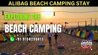 Exploring about life of Beach 🏖️ one night stay in Revdanda beach  awesome experience in camp stay [upl. by Weissmann]