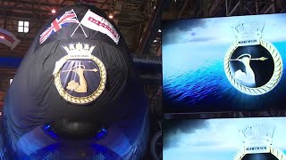 Royal Navy welcomes Agamemnon the sixth SSN Astuteclass submarine [upl. by Schnabel686]