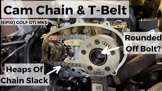 EP10 Timing Belt amp Cam Chain Replacement Rounded Off Cam Nut  Golf GTI Mk5 [upl. by Elvera548]