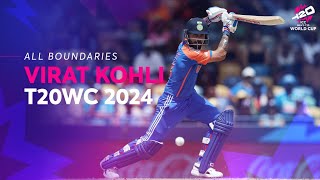 Every Virat Kohli boundary at T20WC 2024 [upl. by Aoket254]