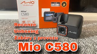 Autokamera Mio C580  Recenze Unboxing Záběry z provozu [upl. by Bandeen]