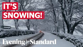 Its snowing Snowfall hits parts of UK as further wintry weather forecast [upl. by Lukasz]