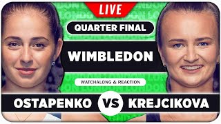 OSTAPENKO vs KREJCIKOVA  Wimbledon 2024 Quarter Final  LIVE Tennis Talk Watchalong [upl. by Heisel]