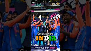 Happy Moments of INDIA CAMPION OF 2024cricket shorts shortvideoreels viral editeditor edit [upl. by Phillips]