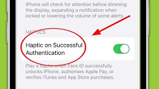 What is Haptics on Success Authentication in iPhone [upl. by Austina]