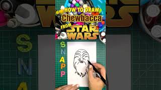 How to Draw Chewbacca from Star Wars chewbacca c3po starwars droid droidershow jedi [upl. by Wiese]