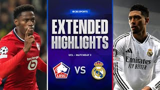 Lille vs Real Madrid Extended Highlights  UCL League Phase MD 2  CBS Sports Golazo [upl. by Fidele]