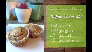 RECETA MUFFIN DE ZUCCHINI SALUDABLE [upl. by Crandell]