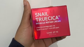 SNAIL TRUECICA MIRACLE REPAIR CREAM REVIEW  SOME BY MI [upl. by Aydin]