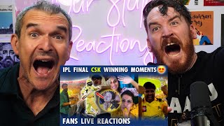 CSK winning moments  Fans Reaction REACTION [upl. by Florine905]