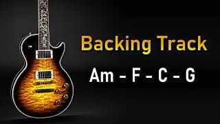 Rock Pop BACKING TRACK A Minor  Am F C G  70 BPM  Guitar Backing Track [upl. by Lathrop]