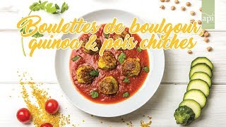 7Boulette de boulgour quinoa et pois chiches [upl. by Arhsub]