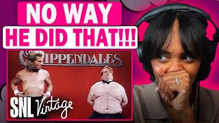 Chris Farley SHIRTLESS  Chippendales Audition  SNL REACTION [upl. by Plato828]