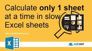 Calculate only 1 sheet in Excel where a full re calculation takes to long same in latest XL [upl. by Sioux]