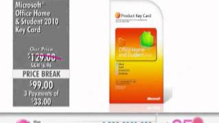 Microsoft Office Home and Student 2010 Product Key Card at The Shopping Channel 622382 [upl. by Clementi732]