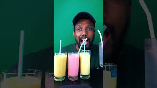 Strawberry mango milkshake mukbang asmr [upl. by Klein122]