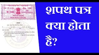 शपथ पत्र क्या होता है  Affidavit Full Information In Hindi  Obc non Creamy Layer Shapath Patra [upl. by Yuri948]