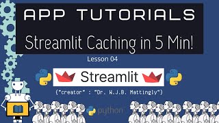 How to Cache Models and Data in Streamlit Streamlit Tutorials 0104 [upl. by Valry]