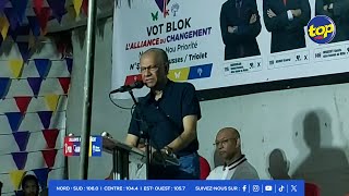 À Baie du Tombeau hier  Navin Ramgoolam déplore la campagne communale de ses principaux adversaires [upl. by Llenwahs51]