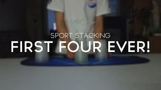 Sport Stacking My First Four Ever [upl. by Winifield]