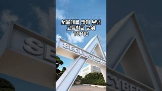 서울대를 많이 보낸 고등학교 순위 TOP10 고등학교순위 서울대입학순위 서울대합격순위 [upl. by Eednahs]