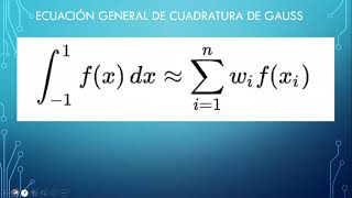 Cuadratura de Gauss parte 1 [upl. by Iborian335]