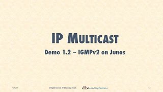 Demo 12  IGMPv2 on Junos Routers [upl. by Roberts]