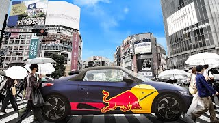 F1 Drivers Race Down World’s Busiest Street 🇯🇵 [upl. by Eidas549]