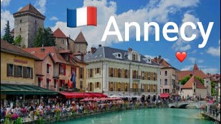 Annecy France historic center walking tour 4k Annecy vielle ville [upl. by Ramraj927]