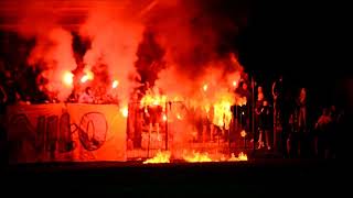 KSZO Ostrowiec Fans burn scarves of Korona Kielce 20092024 [upl. by Phi]