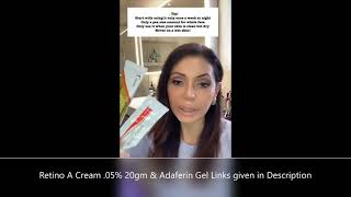 Tretinoin Cream Retin A and Adaferin Gel Review for Glowing Skin [upl. by Lynnett]