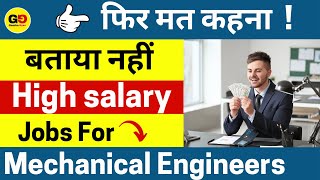 Top 3 High Salary Jobs after mechanical engineering 2022  Best career for mechanical engineers 🤑 [upl. by Llehsyt]