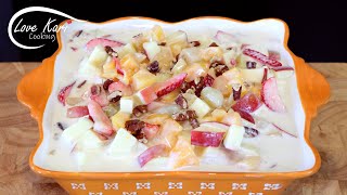 Creamy Mexican Fruit Salad Dessert for Christmas Ensalada de Fruta Navideña Cremosita shorts [upl. by Monjo]