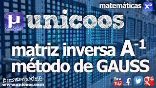 Matriz inversa por Gauss BACHILLERATO matematicas [upl. by Akcirahs]