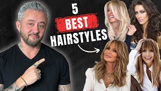 Long Hair After 50 The 5 BEST HAIRSTYLES [upl. by Eckel]