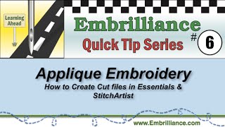 Embrilliance Quick Tip 6  How to create cutting files from applique embroidery designs [upl. by Fulvia]