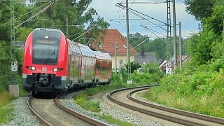 Verschiedene Züge in Marzling inkl Desiro HC Präsentationsfahrt [upl. by Annawat]