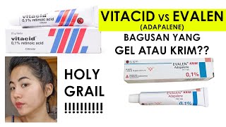 REVIEW VITACID vs ADAPALENE EVALEN  obat jerawat murah terampuh Kisah purging bersama adapalene [upl. by Sollars]