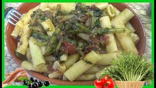 Pasta con cicoria acciuga olive e pomodorini  Le Ricette di Zio Roberto [upl. by Nibbs419]