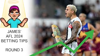 AFL Betting Tips  Round 3 2024 [upl. by Ayotahs]