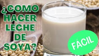 COMO HACER LECHE DE SOYA FACILMENTE [upl. by Euqnimod]