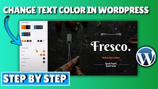 How to change text color in wordpress 2024 [upl. by Yakcm379]